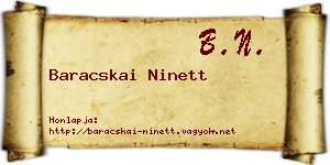 Baracskai Ninett névjegykártya